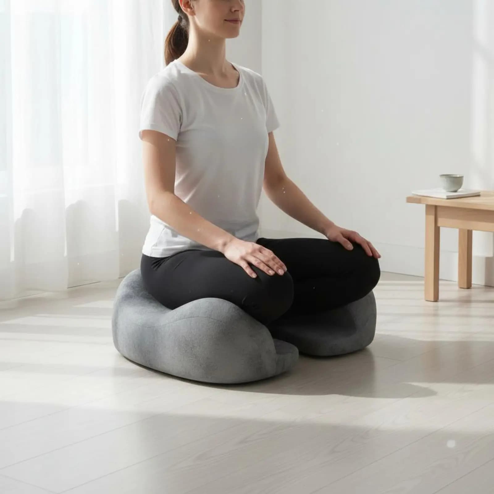 Cuscino Zafu Spesso per Meditazione Zen, Cuscino Ergonomico per Seduta Zazen, Allineamento della Colonna Vertebrale per Relax a Casa