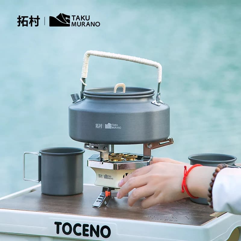 TAKU MURANO Fornello da campeggio esterno per acqua bollente e tè Fornello a gas pieghevole portatile Fornello a gas da campeggio