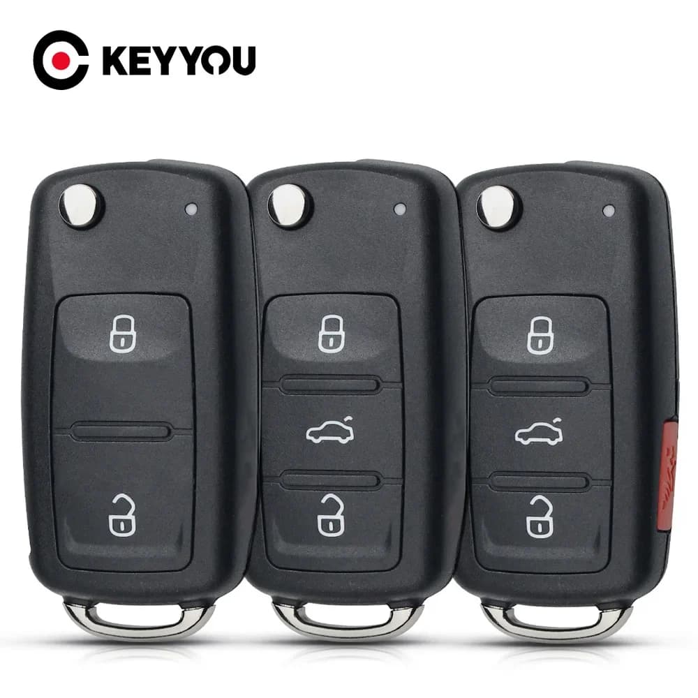 KEYYOU Chiave A Distanza Dell'automobile Borsette Caso Chiave Per VW Eos Golf Jetta Polo Tiguan per Skoda Rapid Superb Octavia Fabia Per Seat ibiza Leon