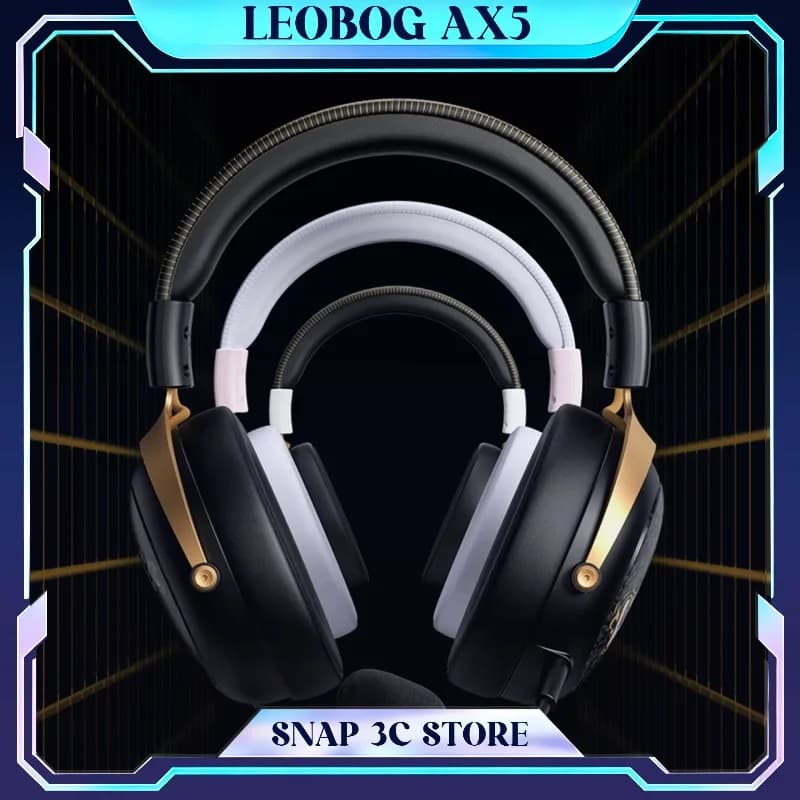 LEOBOG AX5 Cuffie da Gaming Wireless 2.4G Bluetooth Tri-mode con Audio Surround 7.1 e Cancellazione del Rumore ENC per PC Delta Force