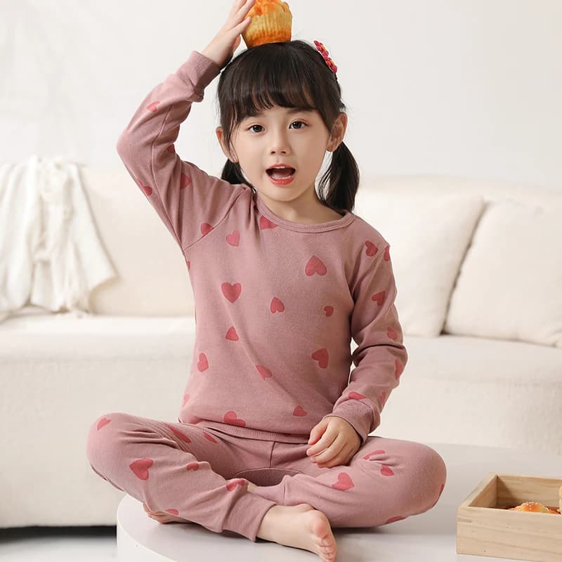 Primavera Autunno Ragazze Pigiama di cotone Bambino Manica intera Morbido Indumenti da notte Bambini Set di biancheria intima invernale Bambini Cartoon Pigiama Ragazzi Pjs