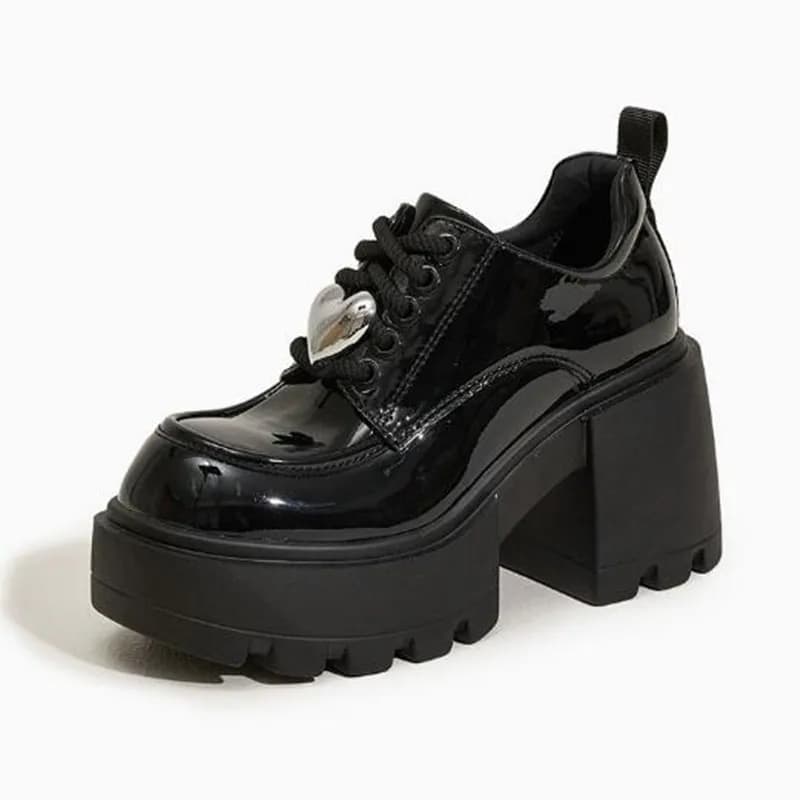 Nuove Scarpe da Donna Lolita, Scarpe Mary Jane con Lacci, Mocassini per Ragazze e Studentesse, Scarpe con Tacco Alto e Plateau per Uniforme JK, Autunno