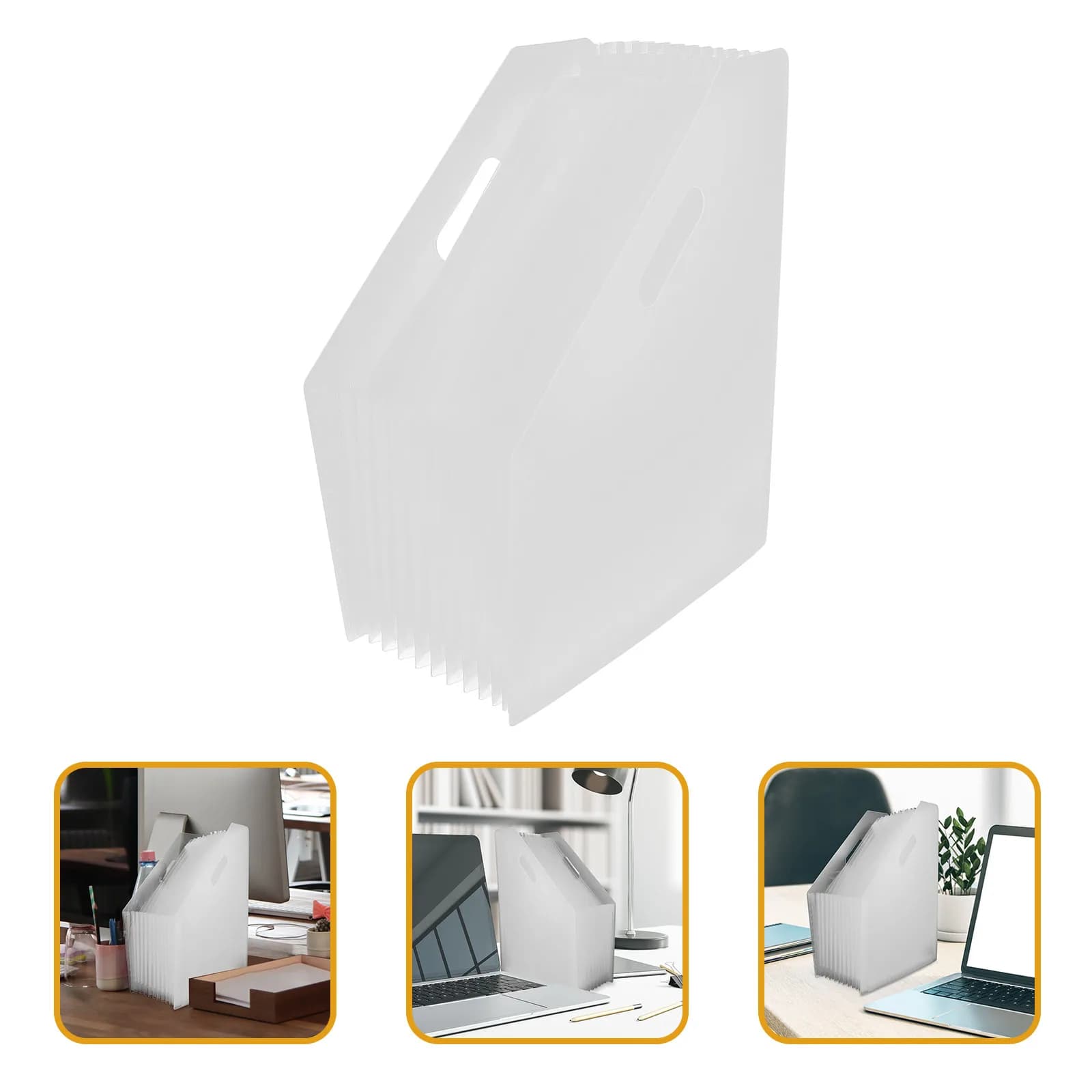 Organizzatore per Documenti in Plastica a Fisarmonica, Robusto e Espandibile, per Archiviazione di Fogli, Scontrini e Ricevute, Organizzazione da Scrivania
