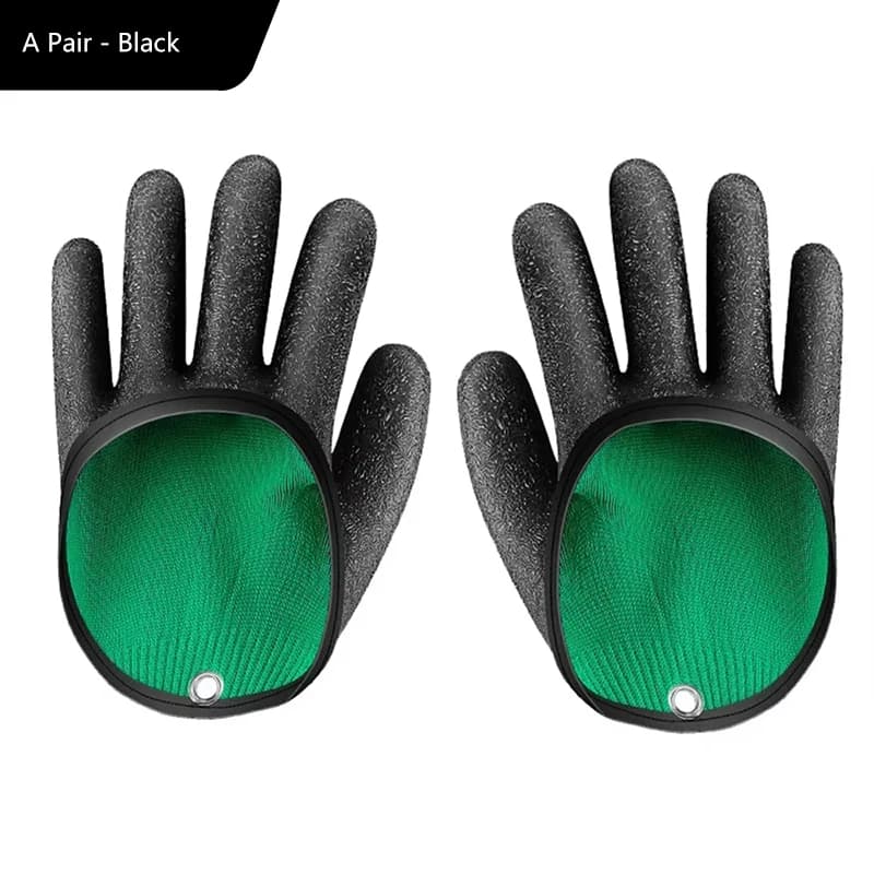 Guanti da pesca da 1/2 pezzi, guanti da pesca con fibbia magnetica, guanti da caccia da pesca in lattice antiscivolo e resistenti alle spine, accessori
