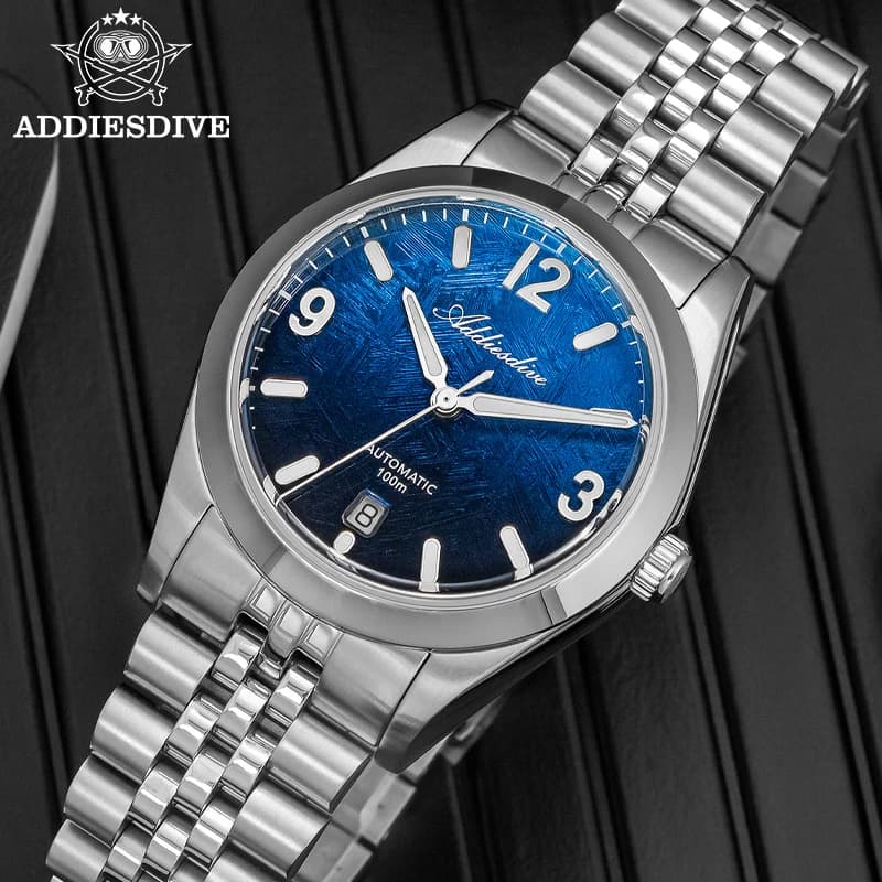 ADDIESDIVE Orologio Subacqueo Meccanico di Lusso per Uomo, Luminoso BGW9, Vetro Zaffiro, Acciaio Inossidabile, Automatico, Stile Casual di Lusso, Nuovo
