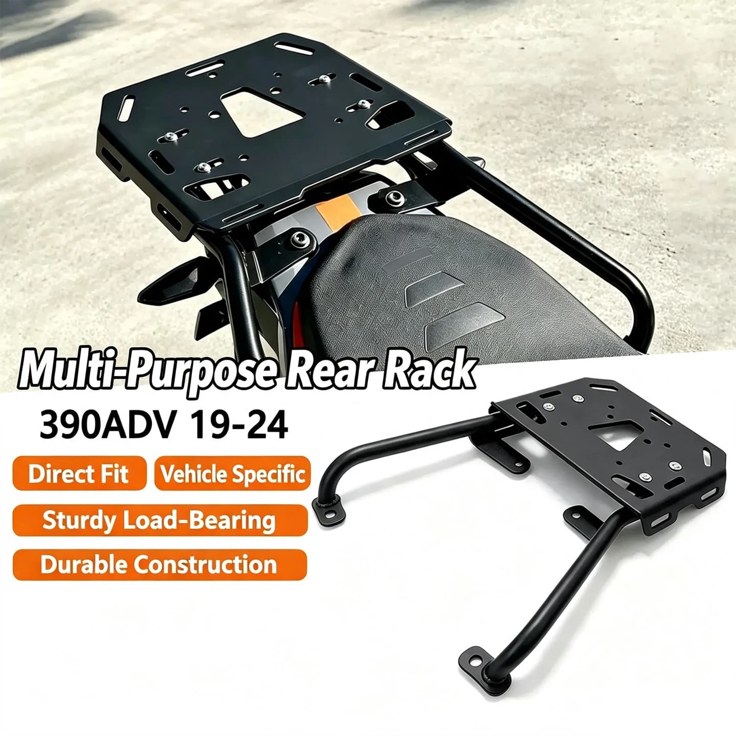 Motorcycle Rear Luggage Rack Rear Top Case Bracket Rear Cargo Carrier Support For KTM 390 Adventure 390 ADV 2019 2020 2021-2024