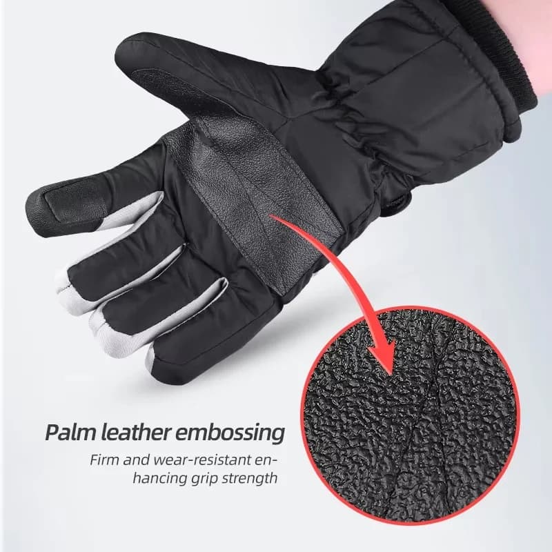 Guanti Invernali Impermeabili con Touch Screen, Foderati in Pile Termico, Antivento e Antiscivolo per Sci, Ciclismo, Moto e Sport