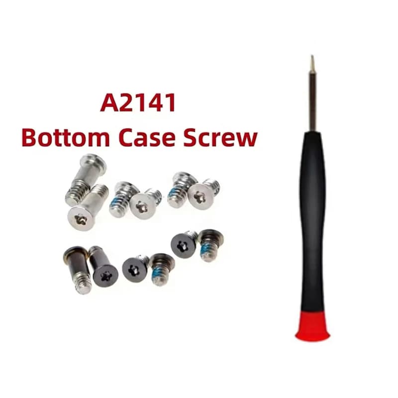 A2141 Screws For MacBook Pro 16" Laptop Bottom Case Screw Screwdriver Notebook Back Cover Repair Replacement Screw Silver Gray