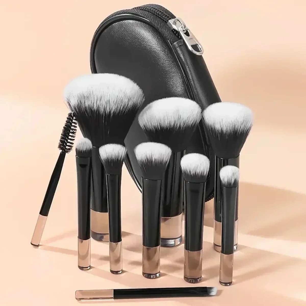 10 pcs mini set of brushes for makeup eye shadow powder foundation blunder tools for beauty makeup brush professional supplies