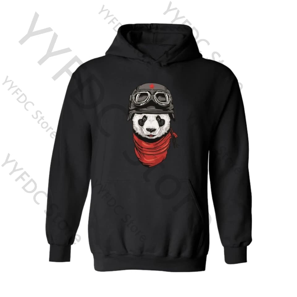Felpe con stampa Panda moda popolare Hip Hop uomo autunno felpa con cappuccio Harajuku Streetwear Retro Trend Y2k donna inverno felpa allentata