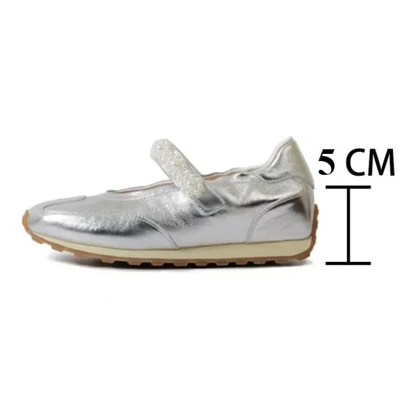 Niche Design Platform Women's Shoes Quality Ballet Training Shoes for Women 2026 New Sports Light Mouth Velcro Mary Jane Shoes