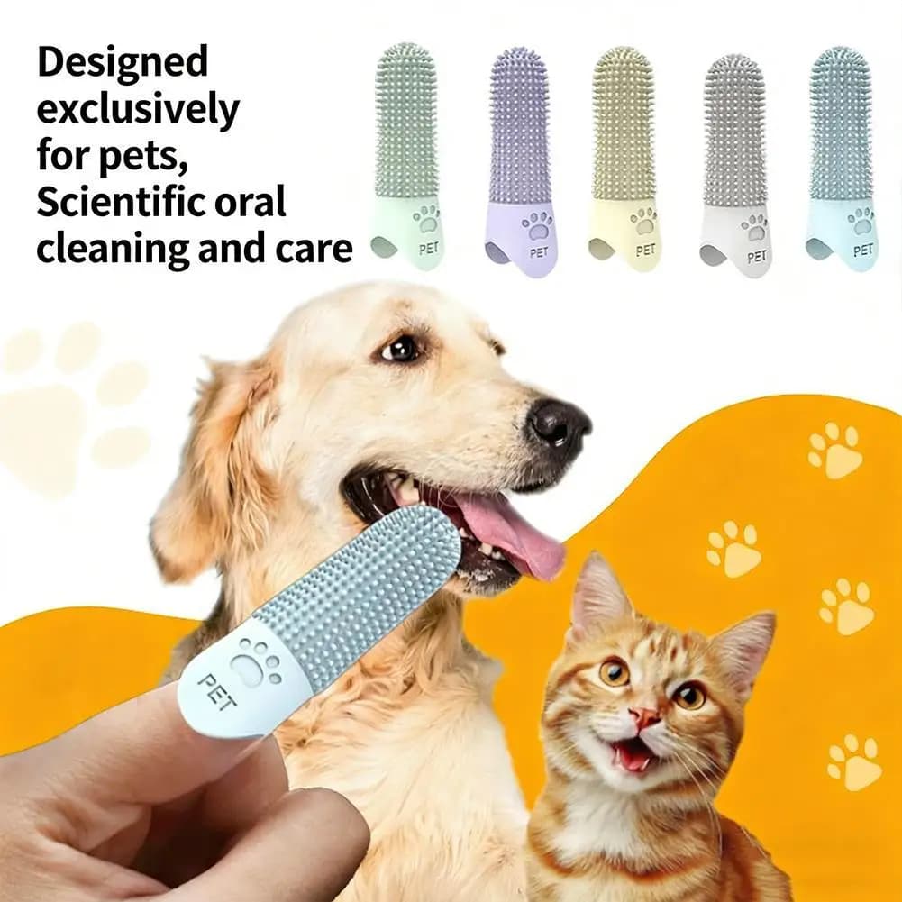 360 ° Spazzolino da Denti in Silicone per Cani, Spazzola Morbida per la Pulizia dei Denti degli Animali Domestici, Strumento per la Cura Dentale di Cani e Gatti, Rimozione di Alito Cattivo e Tartaro