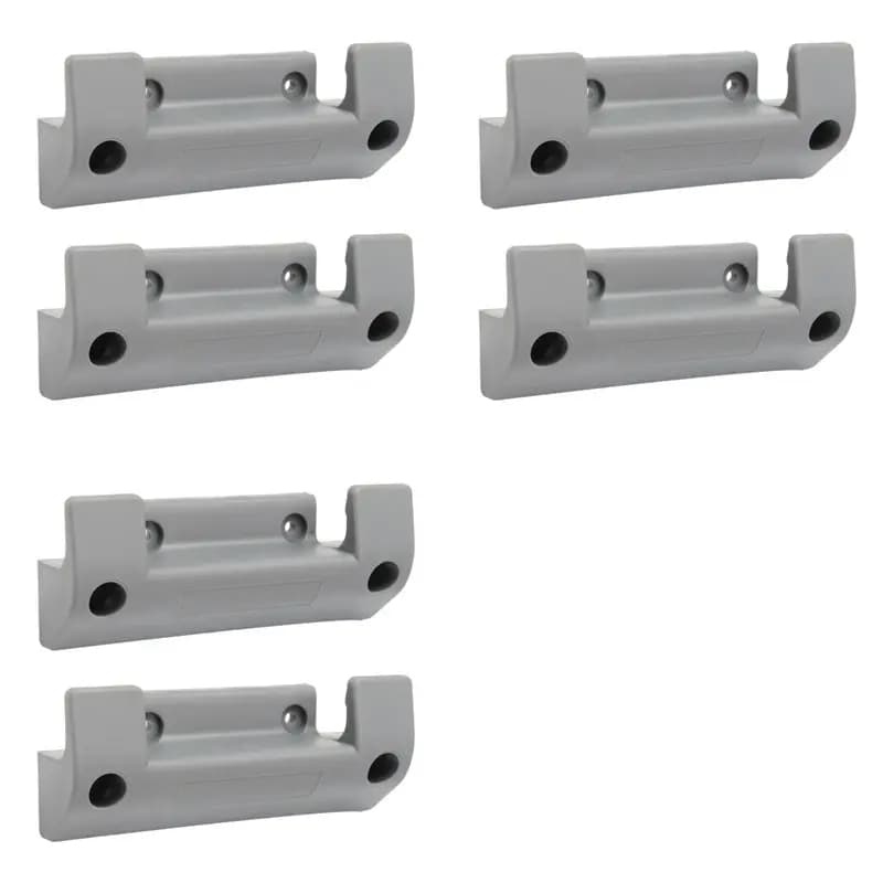 AB66-6 Pezzi Supporto Avvolgitubo da Giardino in PVC Montaggio a Parete con 24 Viti di Espansione