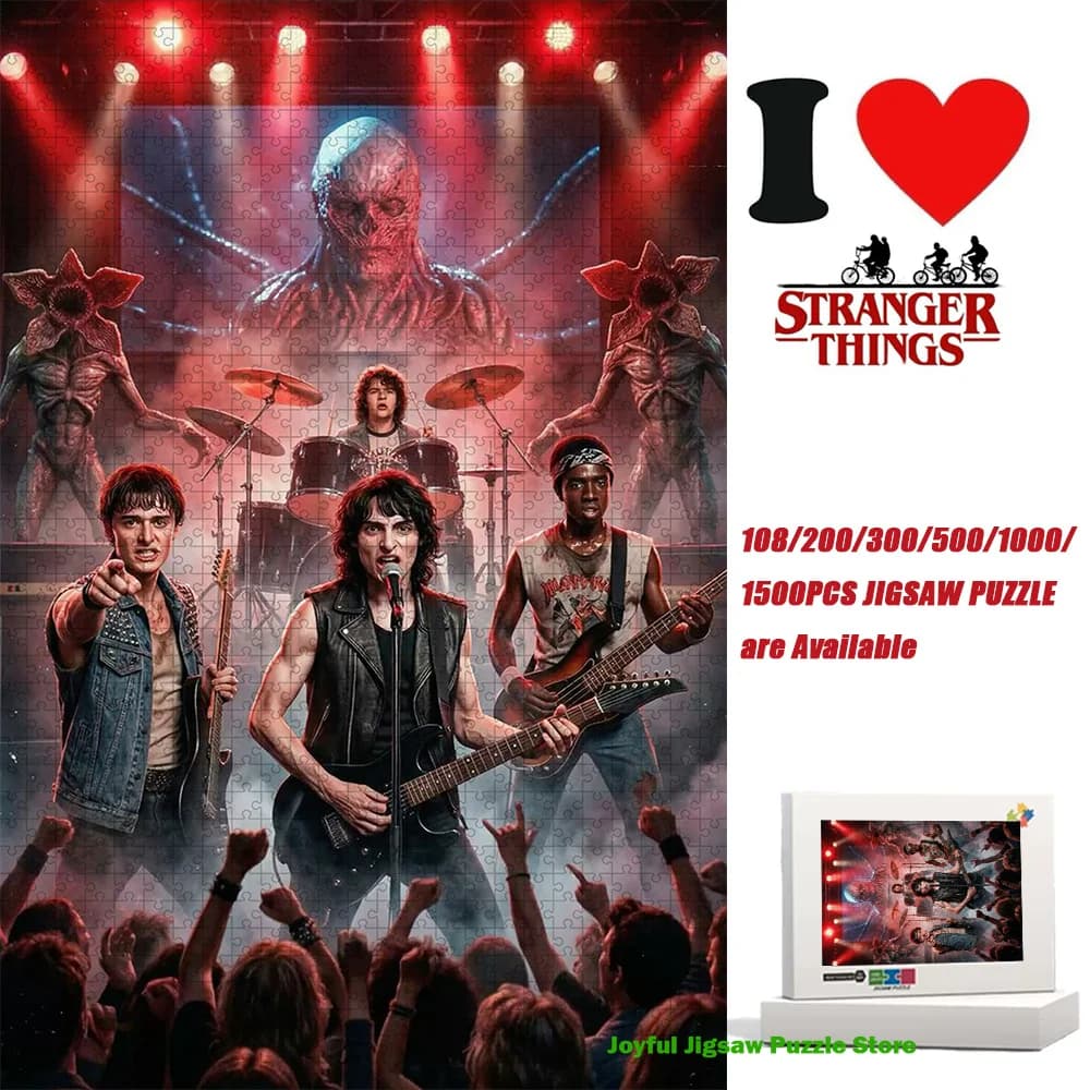 Puzzle di Stranger Things "Master of Puppets" Scena del Concerto, Gioco Antistress Educativo, Regalo e Decorazione per la Casa