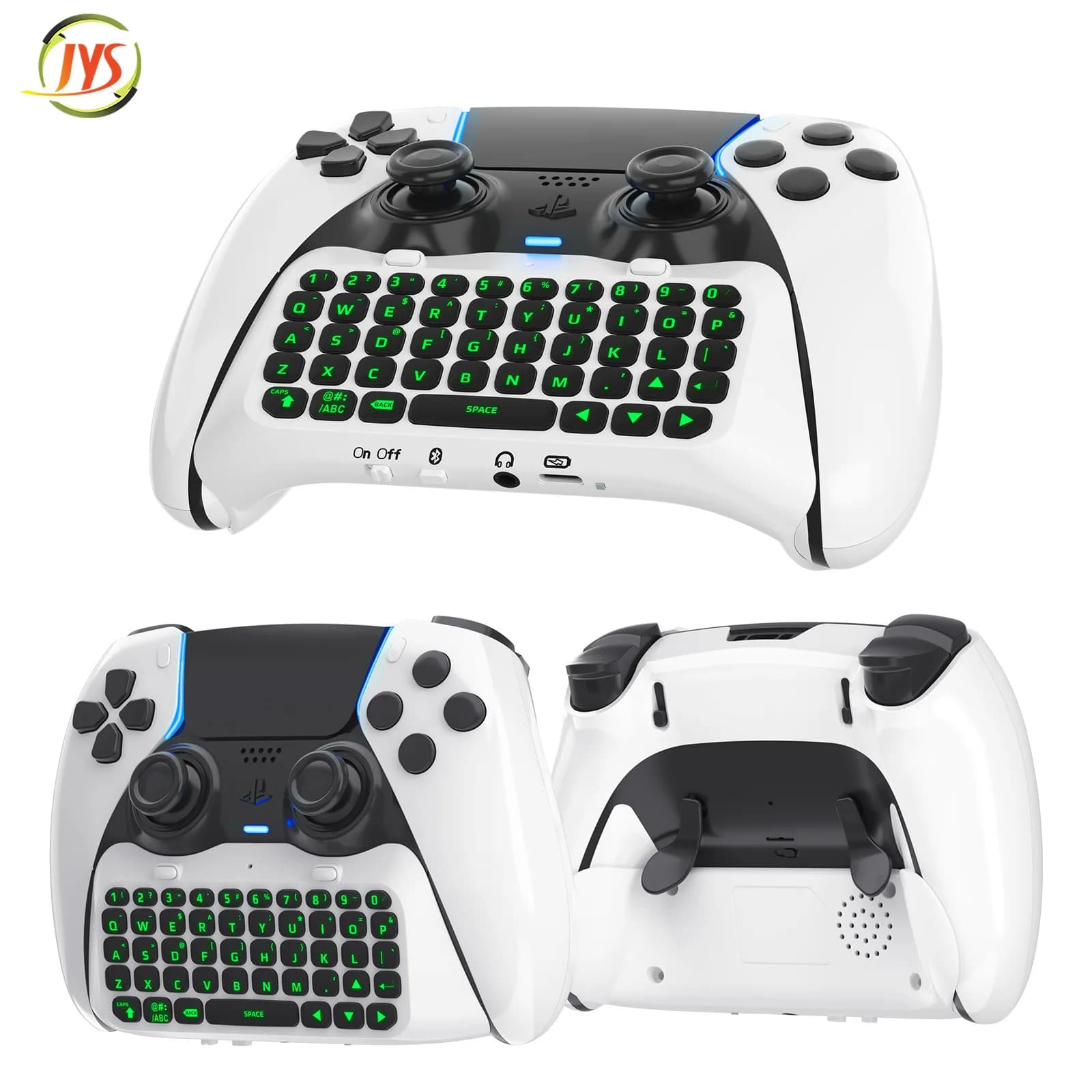 Bluetooth Compatible Wireless Keyboard Retro Lighting Green Built-in Speaker for PS5 Elite Handle