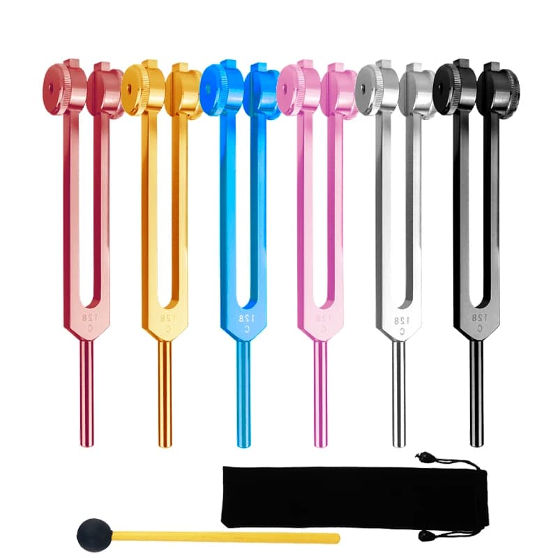 128Hz Medical Neurological Massage Diapason Hammer Chakra Vibe Set for Sound Healing Therapy Nervous System Test Tool