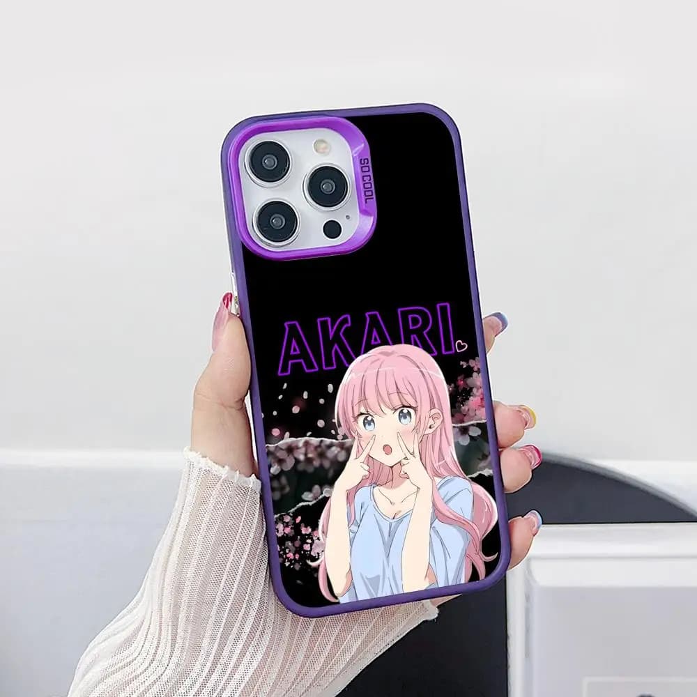 Anime Akari Watanabe Phone Case for iPhone 17 16 15 14 13 12 11 X XR XS Air Pro Max Plus Purple Colorful Silver Cover
