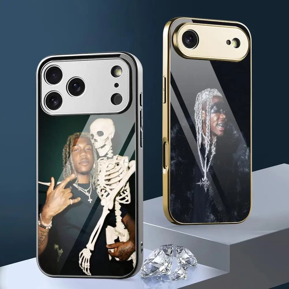 Custodia per telefono Rapper Cool D-Destroy Lonely per iPhone 17 16 15 14 13 12 Pro Max Plus, antiurto con paraurti in metallo galvanizzato
