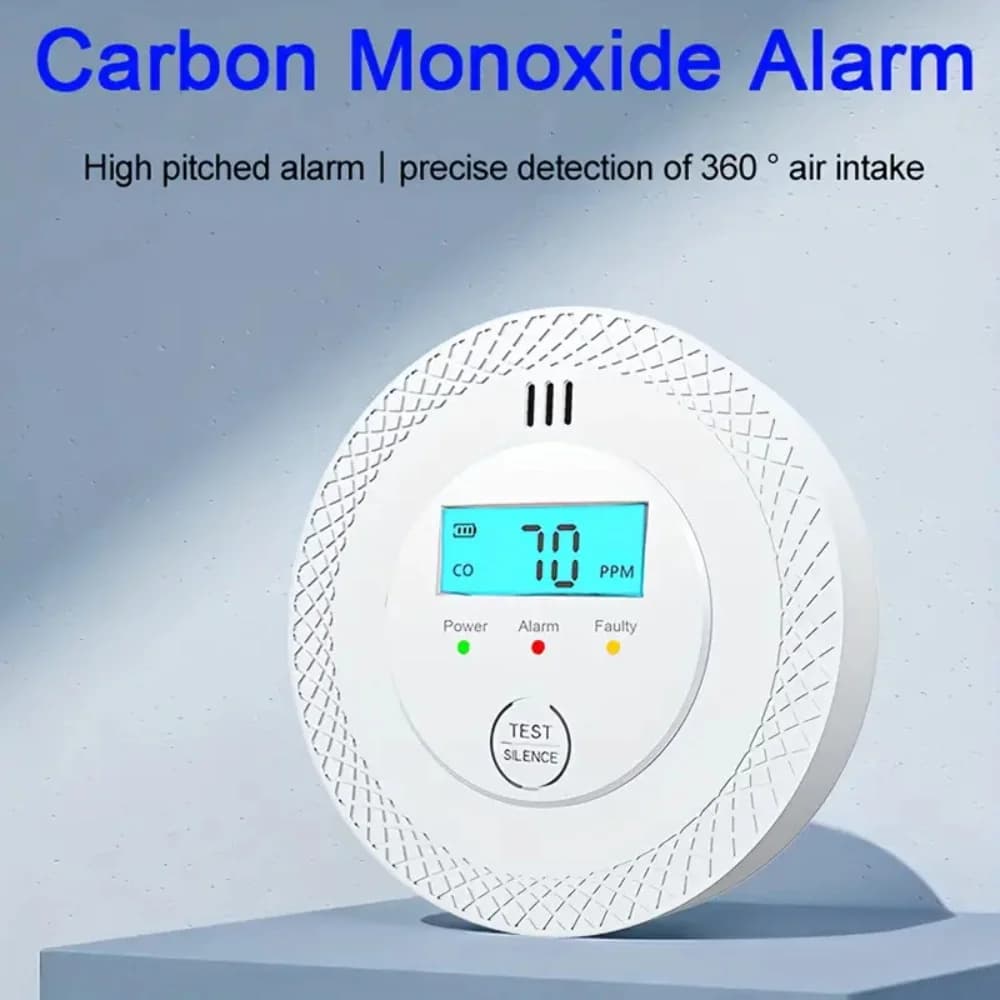 Rilevatore di monossido di carbonio Protezione di sicurezza indipendente Rilevatore di gas Display digitale LCD Avviso domestico Allarme in tempo reale