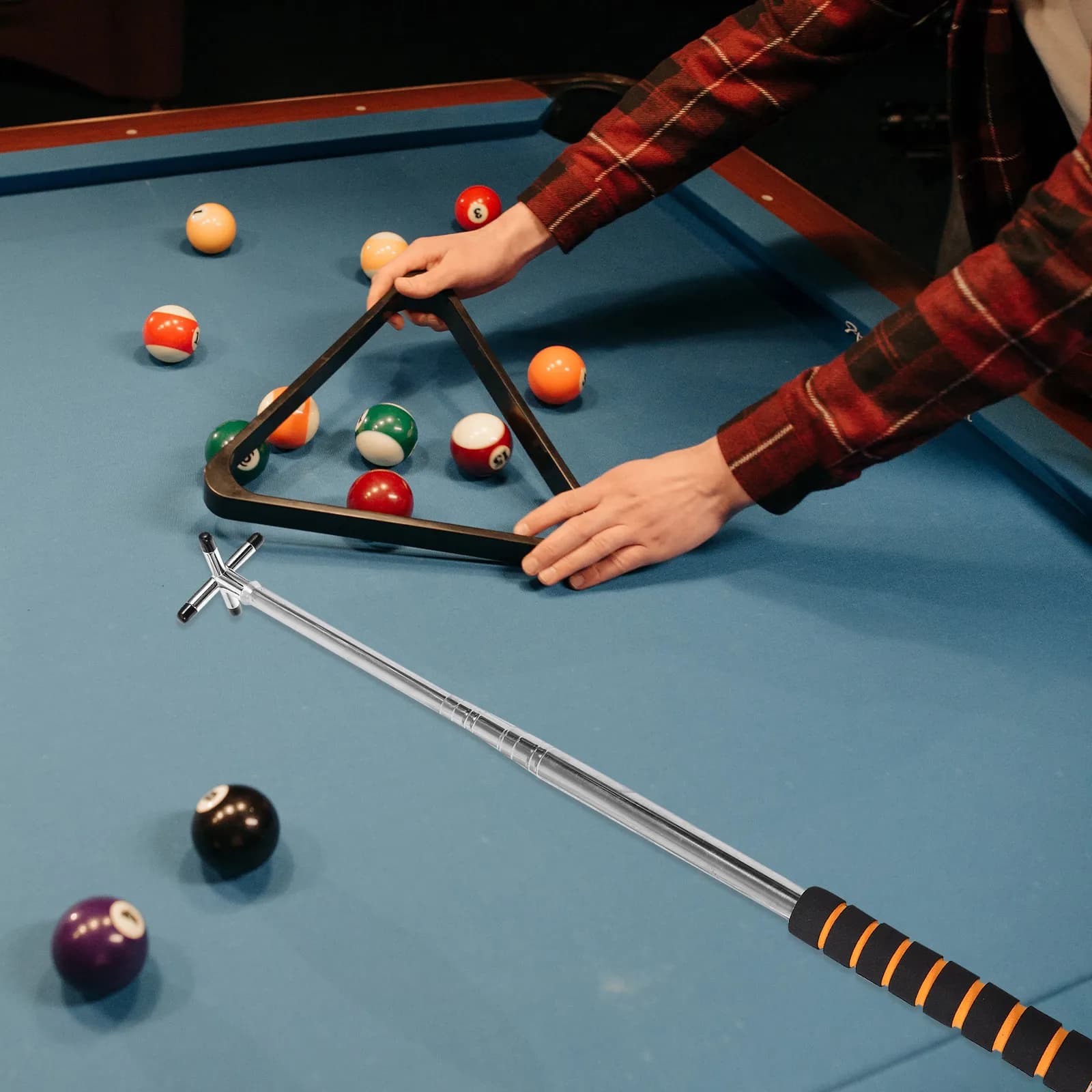 Prolunga Telescopica per Stecca da Biliardo, Lunghezza Regolabile, Bastone Portatile per Migliorare il Gioco a Biliardo