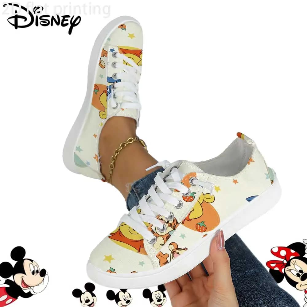 Disney Winnie the Pooh – Print with fruit and stars, casual shoes with soft and breathable upper
