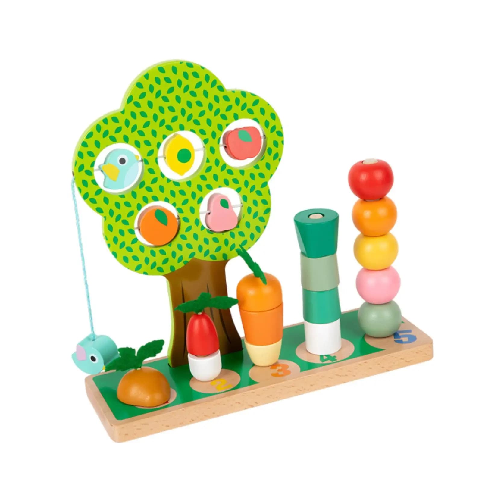 Puzzle in legno con forme da abbinare, blocchi impilabili a forma di verdura, per bambini dai 3 anni in su