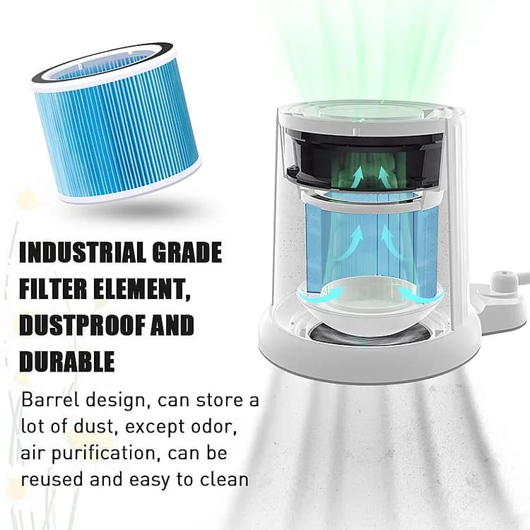 2028J OEM AT-NDC-025 Blue White Paper Cylinder Pedicure Vacuum Cleaner Filter Replacement