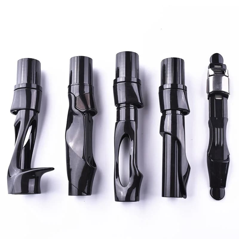 Carbon Fiber Reel Seat Handle Grip Set DIY Straight Handle Fishing Stick Pole Grip Rod Repair Refit Components
