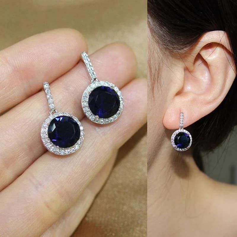 Orecchino femminile di lusso 925 argento ago rotondo zircone orecchino donna stretto intarsiato OL orecchini versatili dichiarazione gioielli regalo