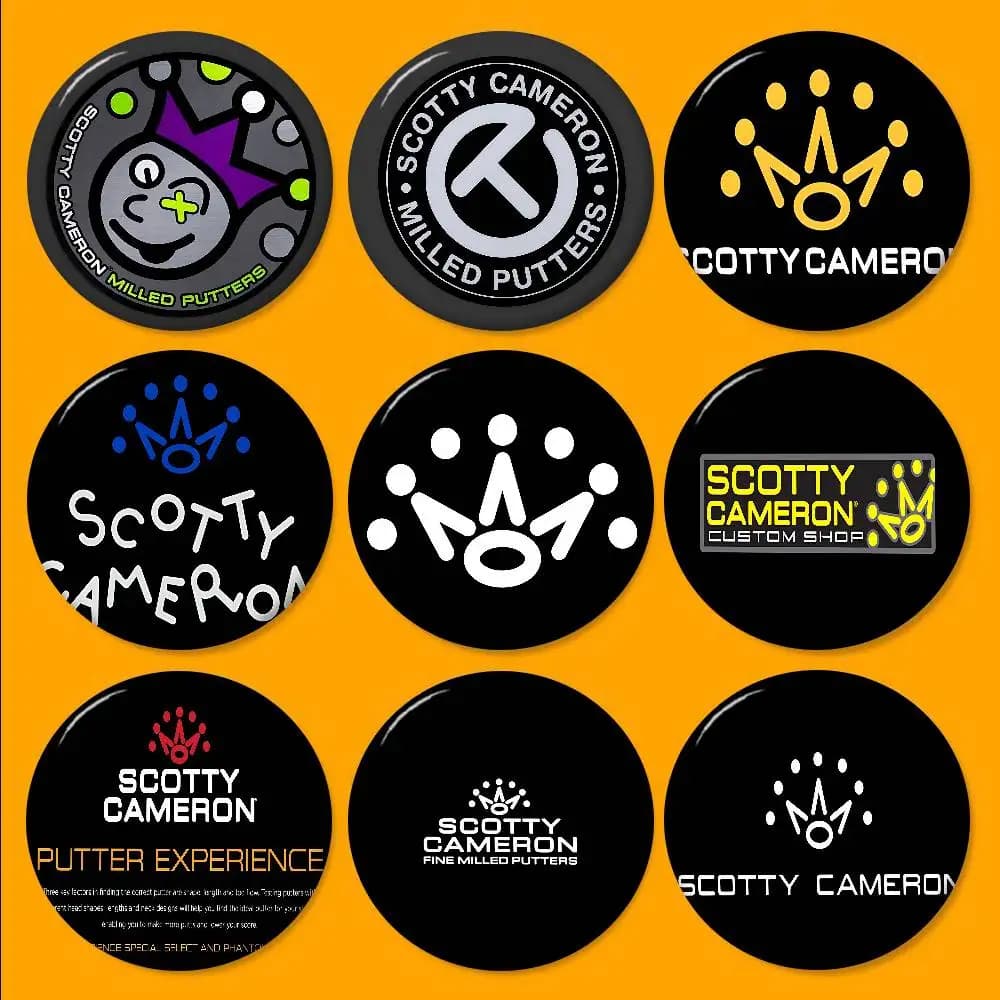 Golf S-Scotty C-Camerons Anime Button Pin Spilla fatta a mano per vestiti Distintivo di cartone animato Decorazione zaino Accessori di gioielli