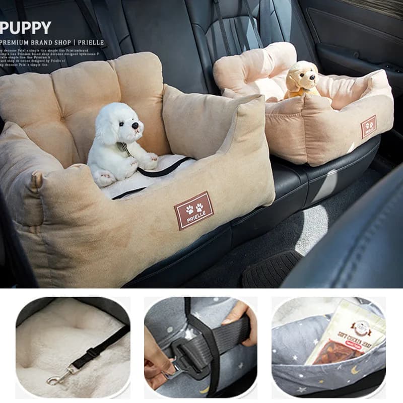Seggiolino auto per cani con cintura di sicurezza Cuscino nido universale per animali domestici per quattro stagioni Materasso da viaggio lavabile per cani e gatti