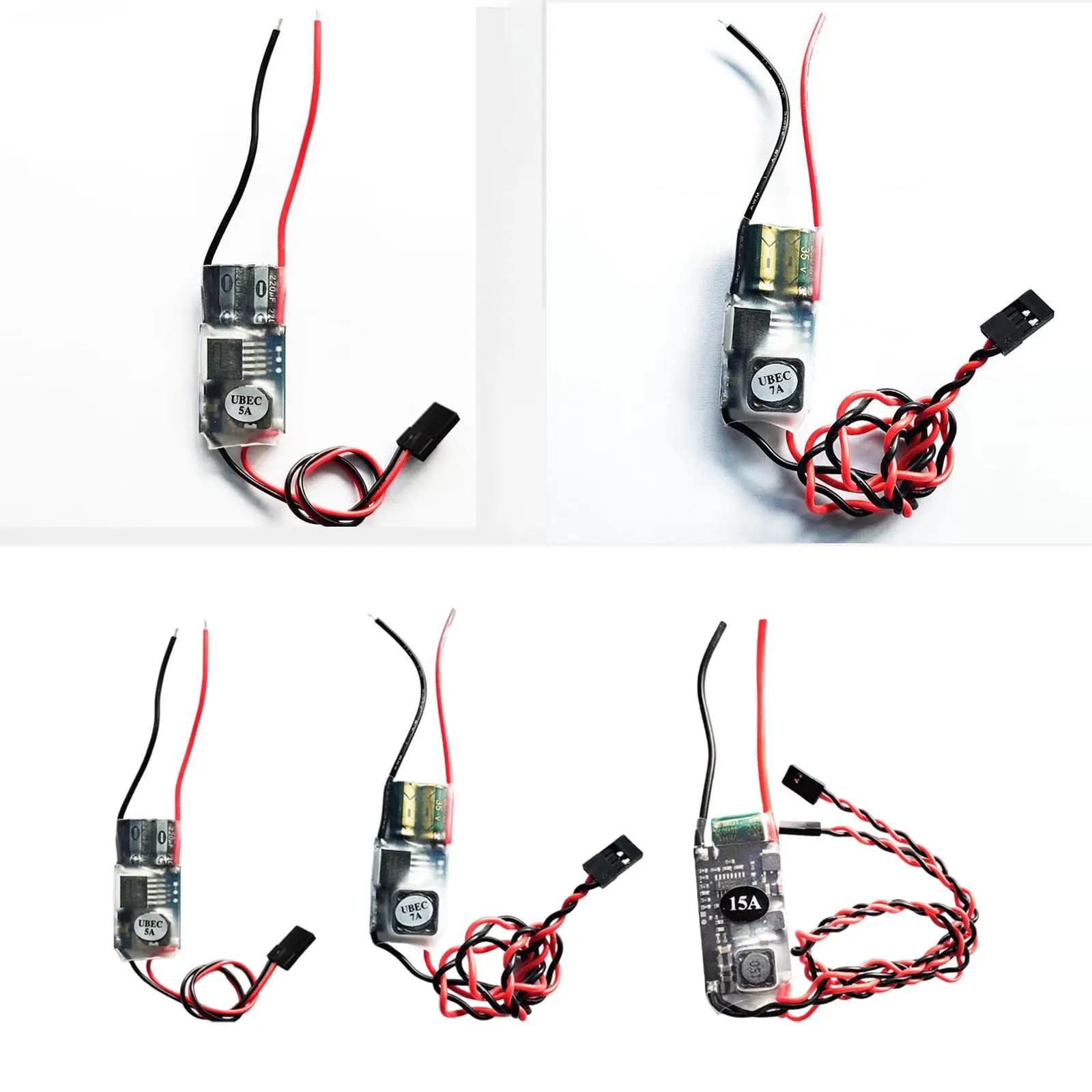 Alimentatore Servo 5V UBEC BEC a Commutazione, Completamente Schermato Anti-Interferenza per Accessori e Parti di Aeromodelli RC