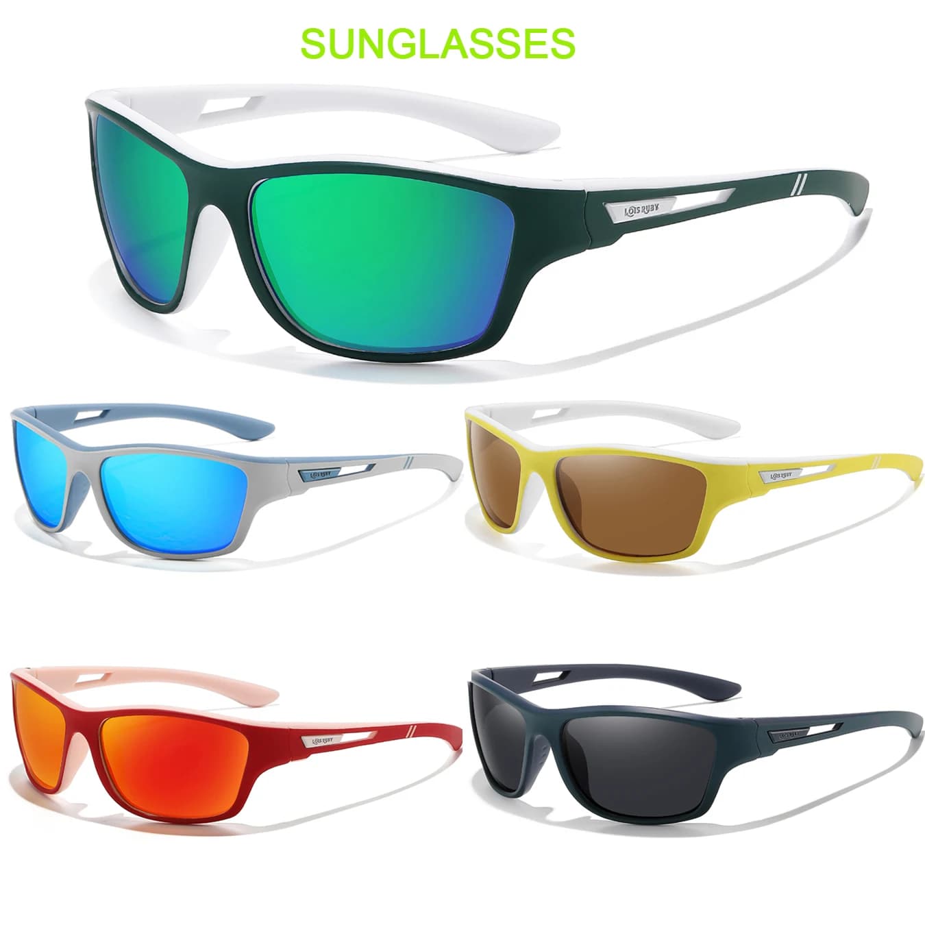 Occhiali da sole sportivi da ciclismo polarizzati unisex alla moda UV400 Occhiali da pesca da escursionismo antiriflesso per uomo e donna
