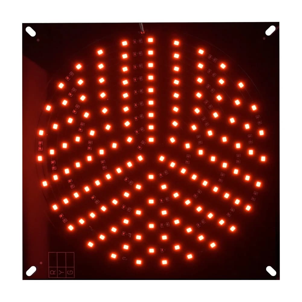 Pannello LED per Semaforo Solare 12V, Base in Alluminio 180mm, Substrato in Alluminio Rosso Verde Giallo, Pannello Semaforico Mobile