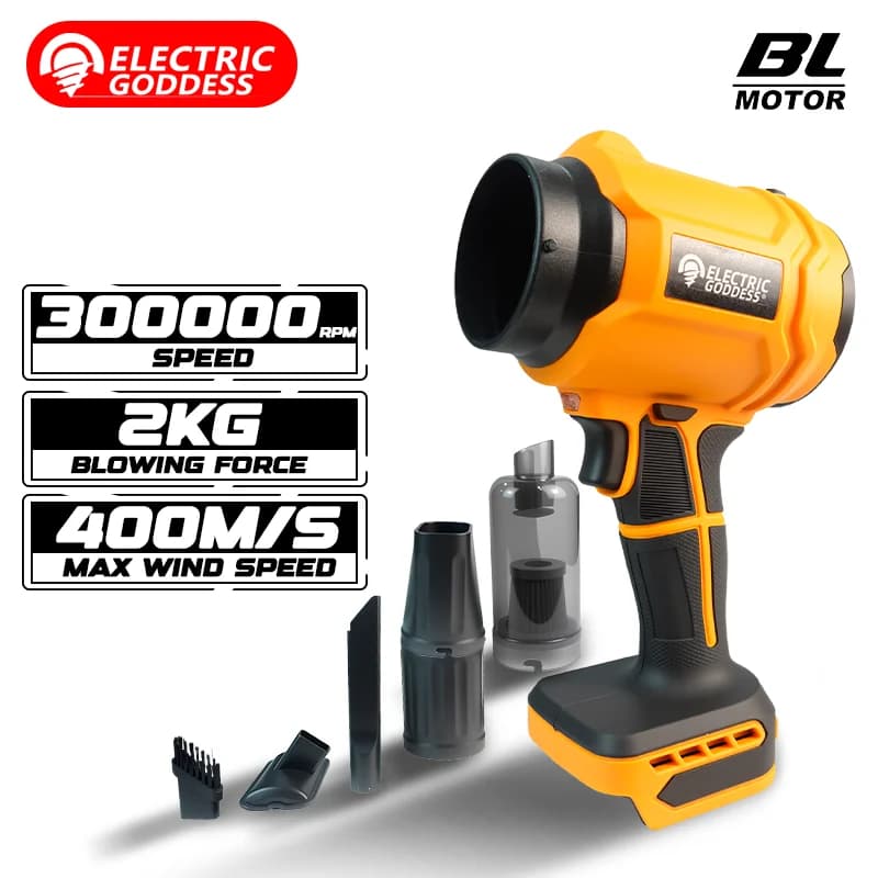 Elettrico Dea Ventilatore di Aria Elettrico 2 In 1 Che Soffia di Aspirazione 300000RPM Brushless Turbo Jet Ventola Strumento Per Makita 21V Batteria Spille