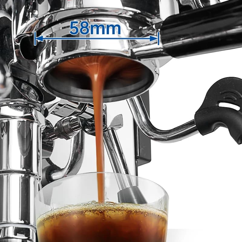 Macchina per caffè espresso per auto RV per uso domestico commerciale Spina UE/USA Luce ambientale elettrica manuale Texture metallica per sistemi di birra di hotel