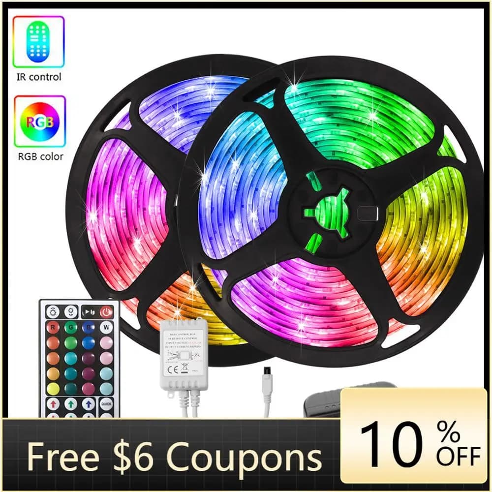 Striscia LED Flessibile RGB 5050 STTL Fai-da-Te, Impermeabile, con Telecomando a 44 Tasti