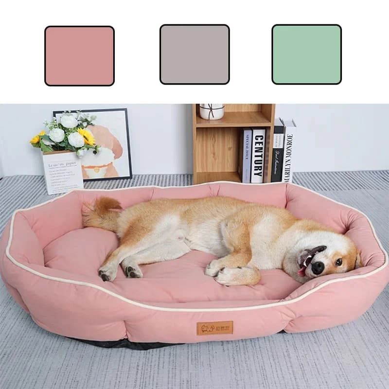 Large Dog Sofa Bed, Warm Plush Pet Sleeping Mat for Cats & Dogs, Spacious Cozy Cushion with Raised Sides for Winter Home Use