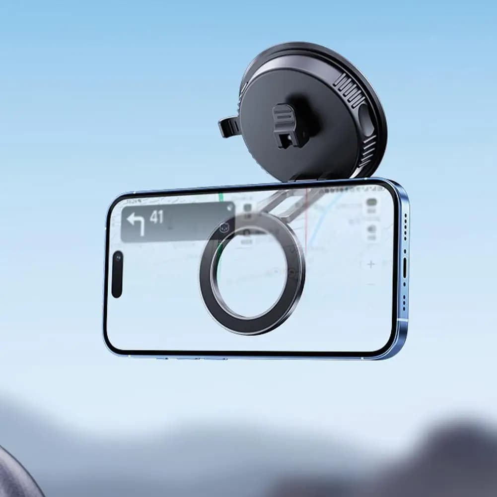 Nuovo supporto magnetico per telefono per auto con ventosa sottovuoto, supporto portatile pieghevole per navigazione in auto uso a mani libere Z0P8
