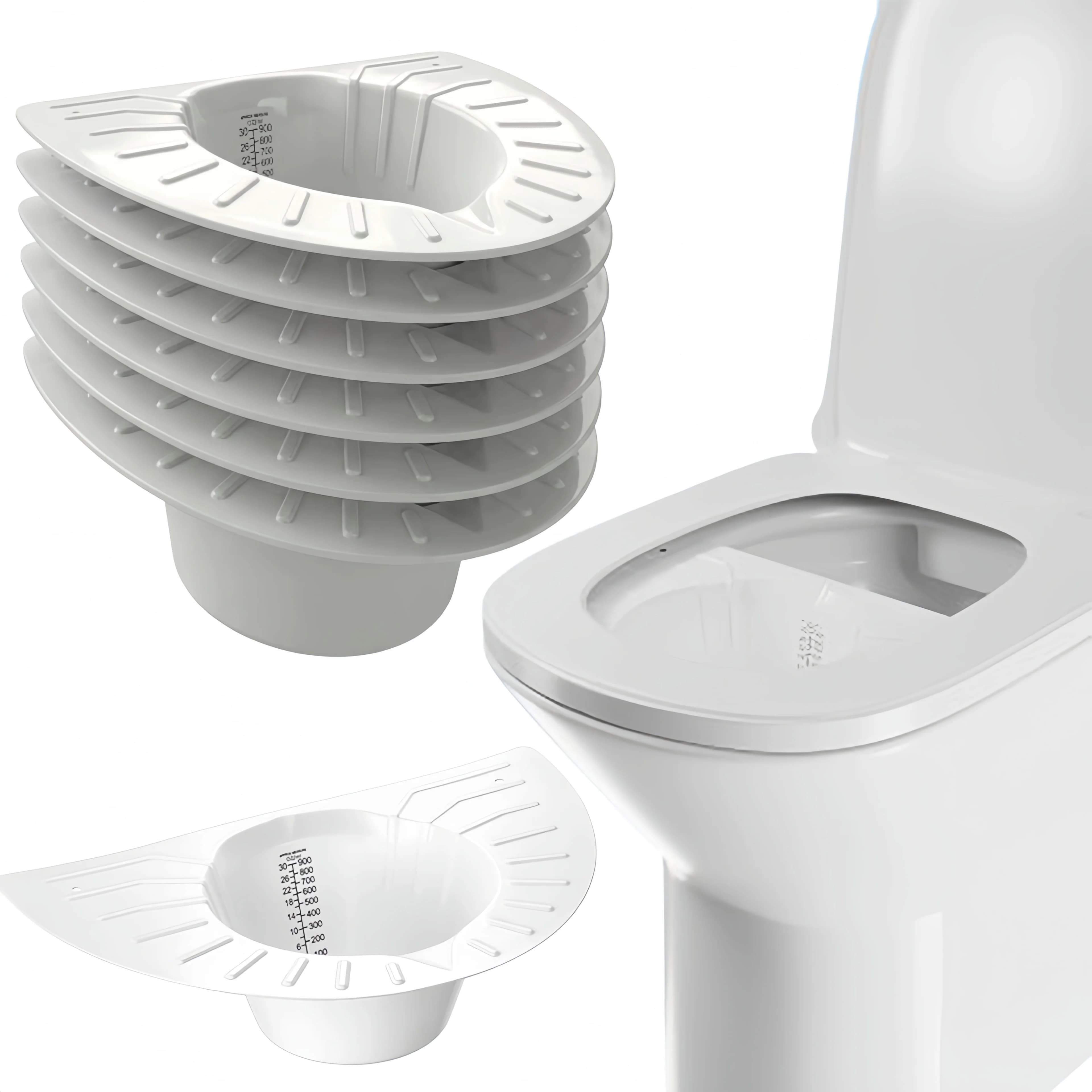 Urine Collection Cap, Suitable for Toilet Stool Sample Collection Kits. Toilet-Specific Hat with Urine Collection Function, with a Capacity of 30 Ounces/900 Milliliters.