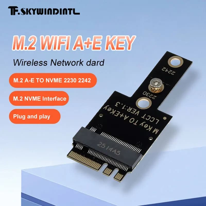 Scheda di rete wireless WiFi M.2 A+E Key Bit a disco rigido NVME 2230 2242 Scheda adattatore SSD M.2 NGFF per Mini PC