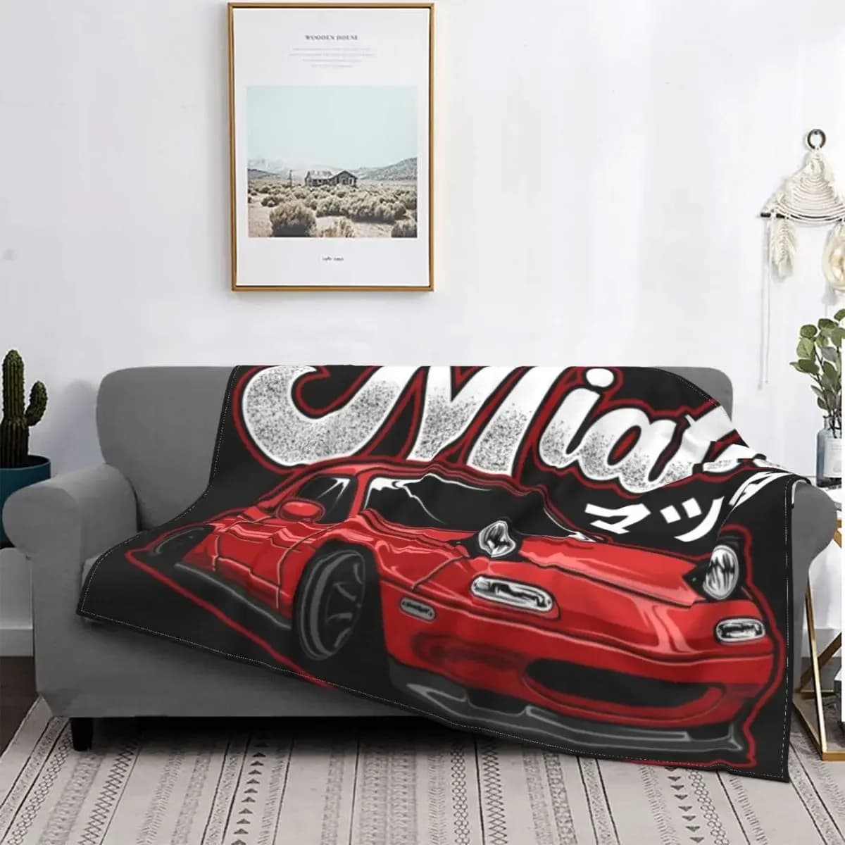 Miata MX-5 NA red blanket Jdm Car Drift Turbo thick plush Supe r soft flannel blanket for bed linen quilt bed cover