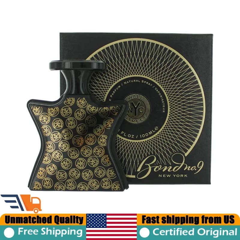 Bond No 9 New York Wall Street Eau de Parfum Spray 3.4 Oz Profumo Unisex Premium Duraturo Fresco Aromatico Acquatico con Feromoni 100ML