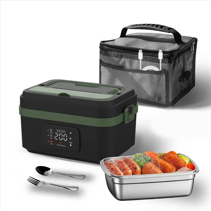 B15C Alimentato a batteria per adulti Lunch Box elettrico Riscaldatori riscaldati Isolati Autoriscaldanti per uomini Donne Scatole per alimenti