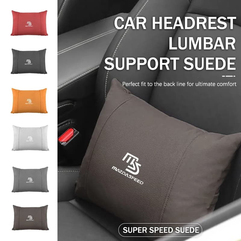 Car Headrest Waist Pillow Neck Rest Seat Driver Lumbar Support For Mazda Atenza Demio CX3 CX5 CX7 CX30 MX3 MX5 Speed MPE MS