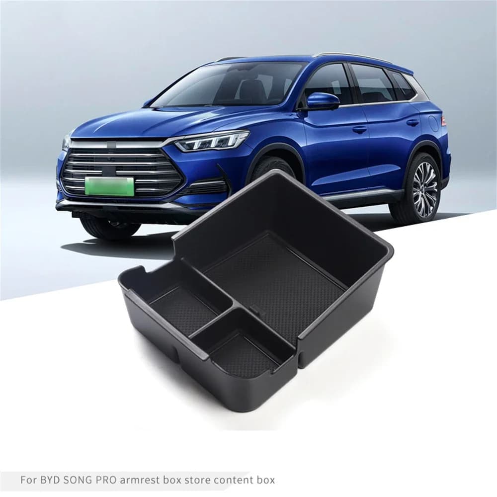 Per 21-24 BYD Song Pro DM-i Car Center Console Bracciolo Scatola di Immagazzinaggio Interni Auto Organizzatore Centrale Contenitori Vassoio Accessori