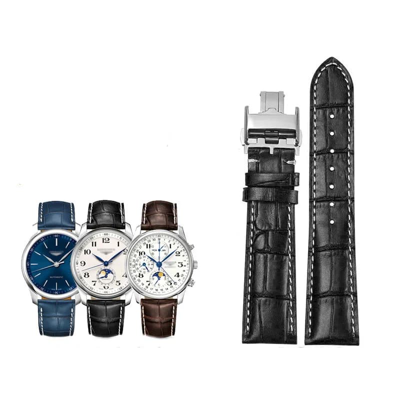 Genuine Leather Watchband Watch Strap For Longines L2 L3 L4 Masters COLLECTION Watch Belt Bracelet Cowhide Strap 19mm 20mm 21mm