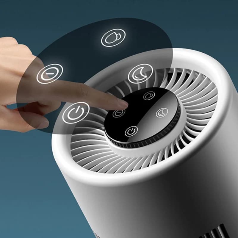 4L Water Tank Air Purifier And Humidifier 2 In 1 Quiet Humidifier Desktop Air Purifier For Office Bedroom Nursery 5W