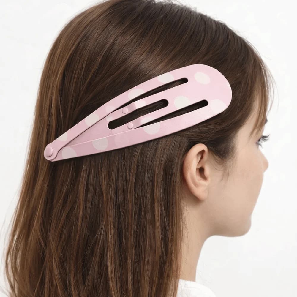 Funny Extra-large Hair Clips Polka Dot 3D Printed Creative Side Clip Strawberry Pattern Kawaii Style Novelty Hairpin Children
