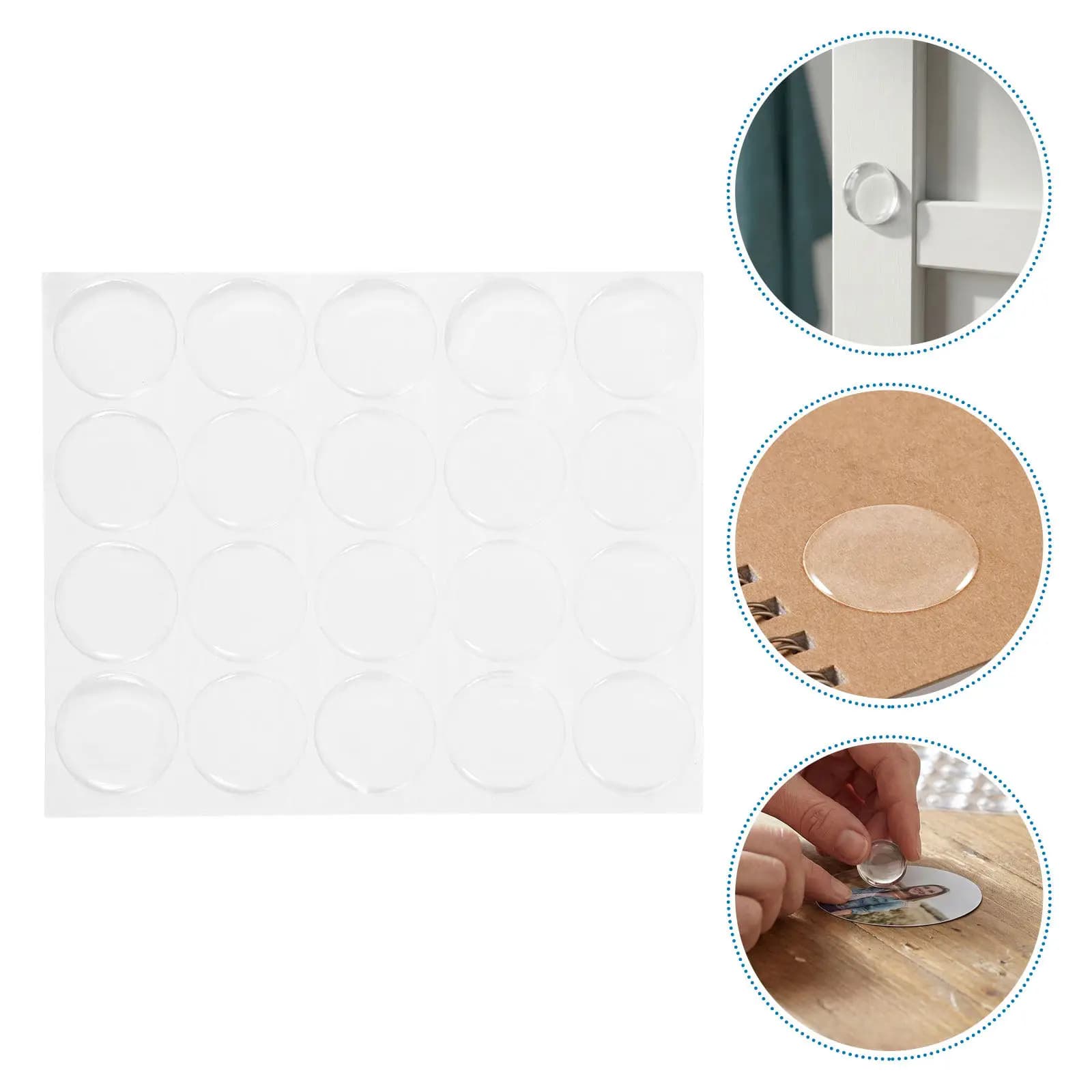 40Pcs Clear Round Epoxy Dome Stickers 20Mm Glossy 3D Resin Cabochon Dots for DIY Jewelry Making Scrapbooking Hair Bows Bottle